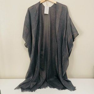 Gray | Pink | Yellow | Sage Textured Oversized Kimono Cover Up